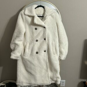 Cozy White Sherpa Coat